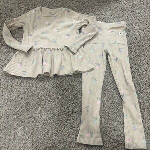 Easy Peasy Little Girls Matching Tulip Floral Set